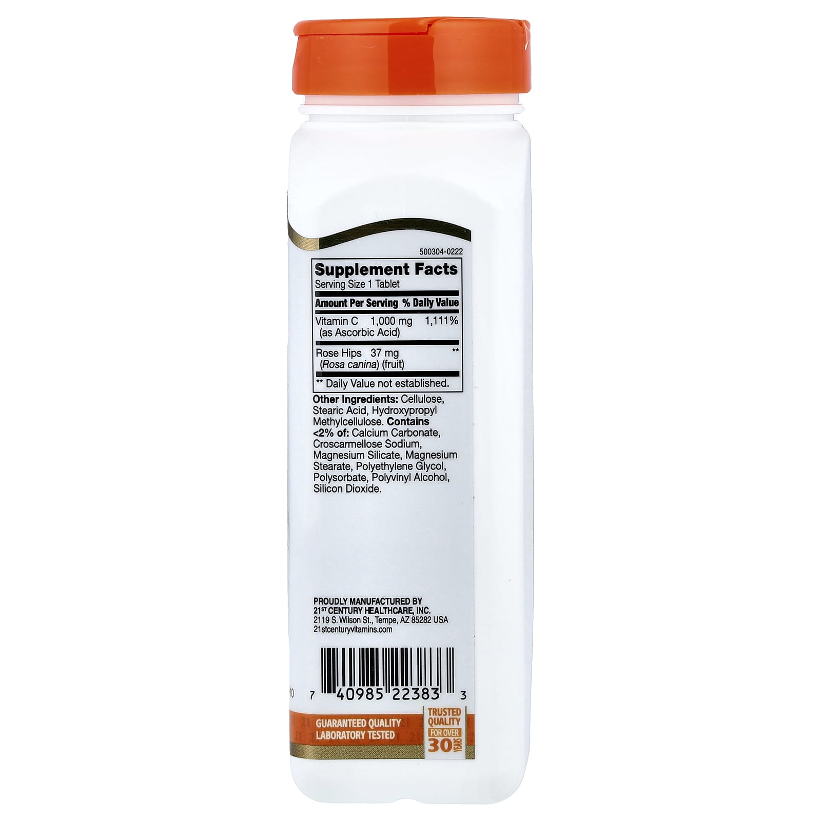 21st Century, Vitamin C with Rose Hips, 110 Tablets