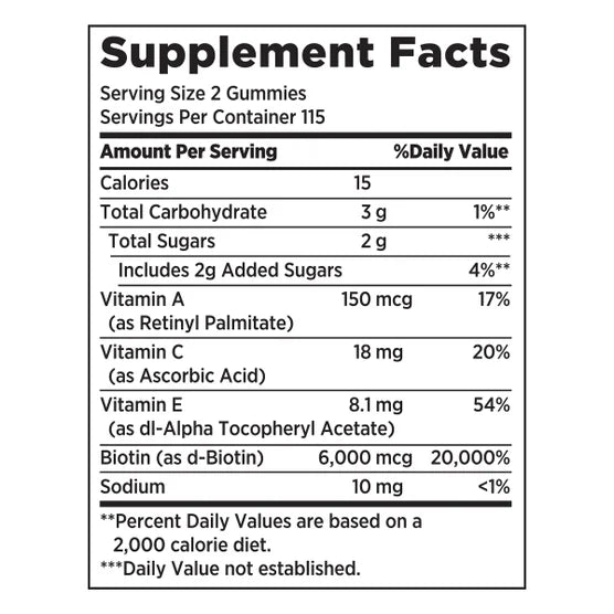 Nature’s Bounty Advanced Hair, Skin & Nails – 6000 mcg